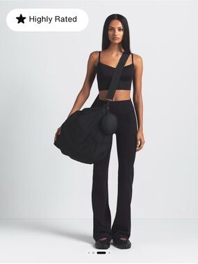 SKIMS Black High-Rise Flare Leggings